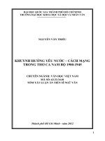 khuynh hướng yêu nước – cách mạng trong thơ ca nam bộ 1900 - 1945