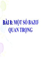 bài giảng hóa học 9 bài 8 một số bazơ quan trọng