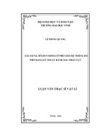 xây dựng môđun định cỡ phổ cho hệ thống đo phổ bằng kỹ thuật đánh dấu phân cực