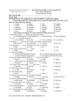 đề ôn thi đại học  thi thử đại học môn tiếng anh năm 2010 có đáp án trường quỳnh lưu