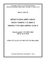 hình tượng điêu khắc thần vishnu và shiva trong văn hóa đông nam á