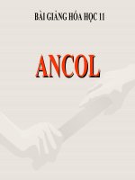 bài giảng hóa học 11 bài 40 ancol