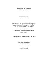 xây dựng và sử dựng bài giảng điện tử trong day học chương từ trường vật lý 11 trung học phổ thông