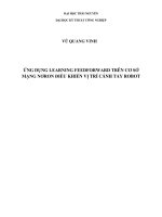 Ứng dụng Learning Feedforwrd trên cơ sở mạng nơron điều khiển vị trí cánh tay Robot