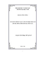 xây dựng mô-đun tạo và thu tín hiệu phân cực cho hệ thống phổ đánh dấu phân cực