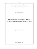 đặc trưng thể loại truyền thuyết dân gian vùng đồng bằng sông cửu long