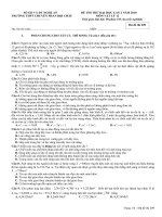 đề thi thử đại học môn vật lý có đáp án