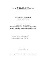 Nghiên cứu hệ mờ nơron theo mô hình Takagi sugeno để nhận dạng và điều khiển đối tượng động học phi tuyến