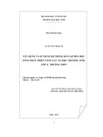 xây dựng và sử dụng hệ thống bài tập hóa học dùng phát triển năng lực tự học cho học sinh lớp 11 trường thpt