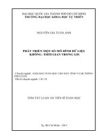 phát triển một số mô hình dữ liệu không - thời gian trong gis