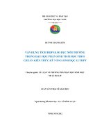 vận dụng tích hợp giáo dục môi trường trong dạy học phần sinh thái học theo chuẩn kiến thức kỹ năng sinh học 12 thpt