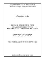 sử dụng các phương pháp của giải tích phi tuyến vào một số bài toán biên phi tuyến