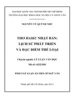 thơ haiku nhật bản lịch sử phát triển và đặc điểm thể loại