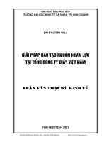 Giải pháp đào tạo nguồn nhân lực tại Tổng công ty giấy Việt Nam