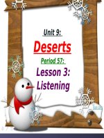 bài giảng tiếng anh 12 unit 9 deserts