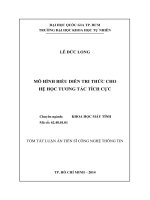 mô hình biểu diễn tri thức cho hệ học tương tác tích cực