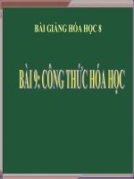 bài giảng hóa học 8 bài 9 công thức hóa học