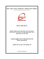 HOÀN THIỆN QUẢN TRỊ TIÊU THỤ SẢN PHẨM  XĂNG DẦU CỦA CÔNG TY XĂNG DẦU KHU VỰC I  TRÊN ĐỊA BÀN HÀ NỘI