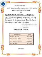 tiểu luận phân tích hóa lý thực phẩm