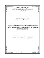 Nghiên cứu thiết kế mạng nơron truyền thẳng nhiều lớp bằng các phần tử điện tử thông thường