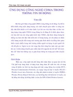 ỨNG DỤNG CÔNG NGHỆ CDMA TRONG THÔNG TIN DI ĐỘNG