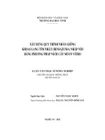 xây dựng quy trình nhân giống khoai lang tím nhật (beniazuma) nhập nội bằng phương pháp nuôi cấy mô in vitro