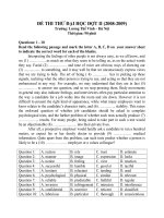 đề ôn thi đại học  thi thử đại học môn tiếng anh năm 2010 có đáp án trường ltv hà nội