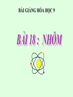bài giảng hóa học 9 bài 18 nhôm