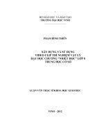 xây dựng và sử dụng video clip thí nghiệm vật lý dạy học chương nhiệt học lớp 8 trung học cơ sở