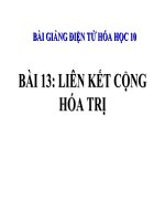 bài giảng hóa học 10 bài 13 liên kết cộng hóa trị