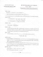 đề thi thử đại học môn toán có đáp án khối chuyên đh sư phạm