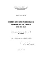 xây dựng và sử dụng lược đồ trong dạy học lịch sử việt nam (1954 - 1975) ở lớp 12 trường thpt (chương trình chuẩn)
