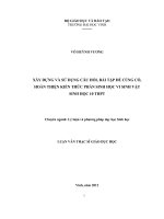 xây dựng và sử dụng câu hỏi, bài tập để củng cố, hoàn thiện kiến thức phần sinh học vi sinh vật sinh học 10 thpt