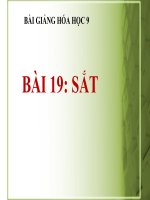 bài giảng hóa học 9 bài 19 sắt