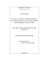 xây dựng và sử dụng câu hỏi - bài tập để dạy học chương ii tính quy luật của hiện tượng di truyền sinh học 12 nâng cao thpt