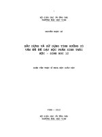 xây dựng và sử dụng tình huống có vấn đề để dạy học phần sinh thái học - sinh học 12