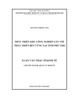 Phát triển khu công nghiệp gắn với phát triển bền vững tại tỉnh Phú Thọ