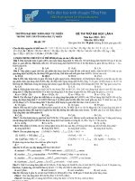 Đề thi thử đh môn hóa có đáp án