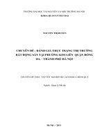 Đánh giá thực trạng thị trường bất động sản tại phường kim liên   quận đống đa   thành phố hà nội