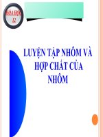 bài giảng hóa học 12 bài 29 luyện tập tính chất của nhôm và hợp chất của nhôm