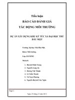 BÁO CÁO ĐÁNH GIÁ TÁC ĐỘNG MÔI TRƯỜNG DỰ ÁN XÂY DỰNG KHU KÝ TÚC XÁ ĐẠI HỌC THỦ DẦU MỘT