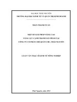 Một số giải pháp nâng cao năng lực cạnh tranh sản phẩm tại Công ty Cổ phần chè Quân Chu, Thái Nguyên