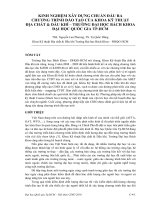kinh nghiệm xây dựng chuẩn đầu ra, chương trình đào tạo của khoa kỹ thuật địa chất và dầu khí
