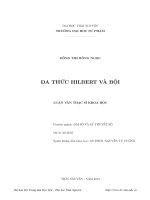 Đa thức Hilbert và bội luận văn thạc sĩ