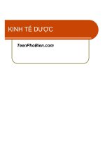 ĐỀ TÀI: Kinh tế dược