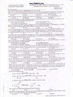 đề thi thử đại học môn hóa có đáp án khối thpt chuyên đhtnhn lần 5