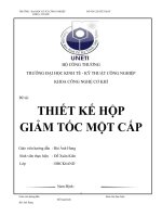 THIẾT KẾ HỘP GIẢM TỐC MỘT CẤP
