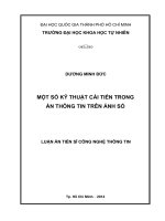 một số kỹ thuật cải tiến trong ẩn thông tin trên ảnh số