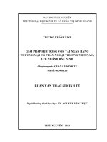 Giải pháp huy động vốn tại Ngân hàng Thương mại Cổ phần Ngoại thương Việt Nam, chi nhánh Bắc Ninh