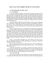 Nâng cao công tác kiểm tra giờ dạy của giáo viên trường THCS